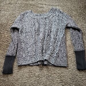 American Eagle Black White Grey Chunky Sweater Small